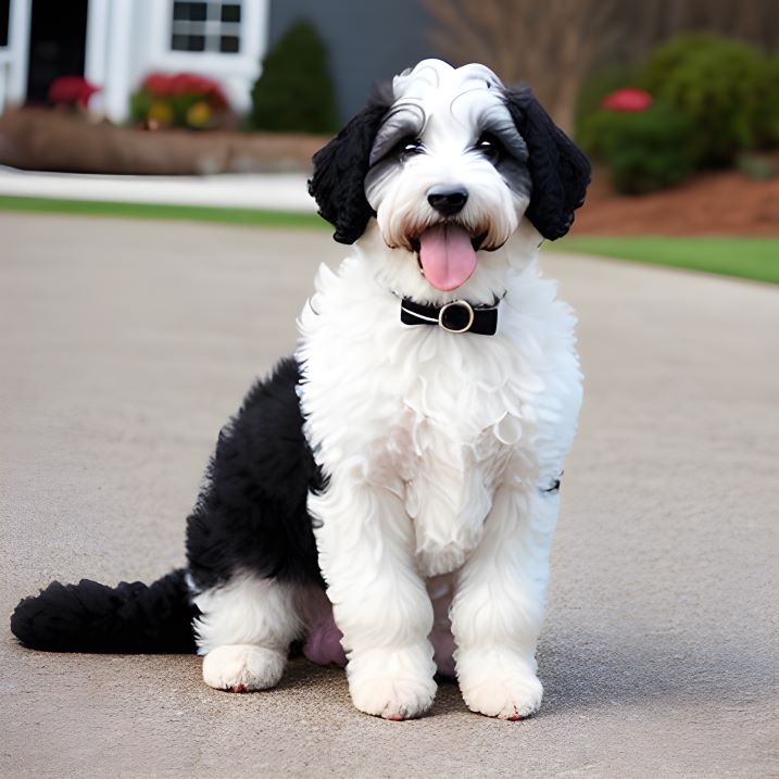 Black and White Goldendoodle